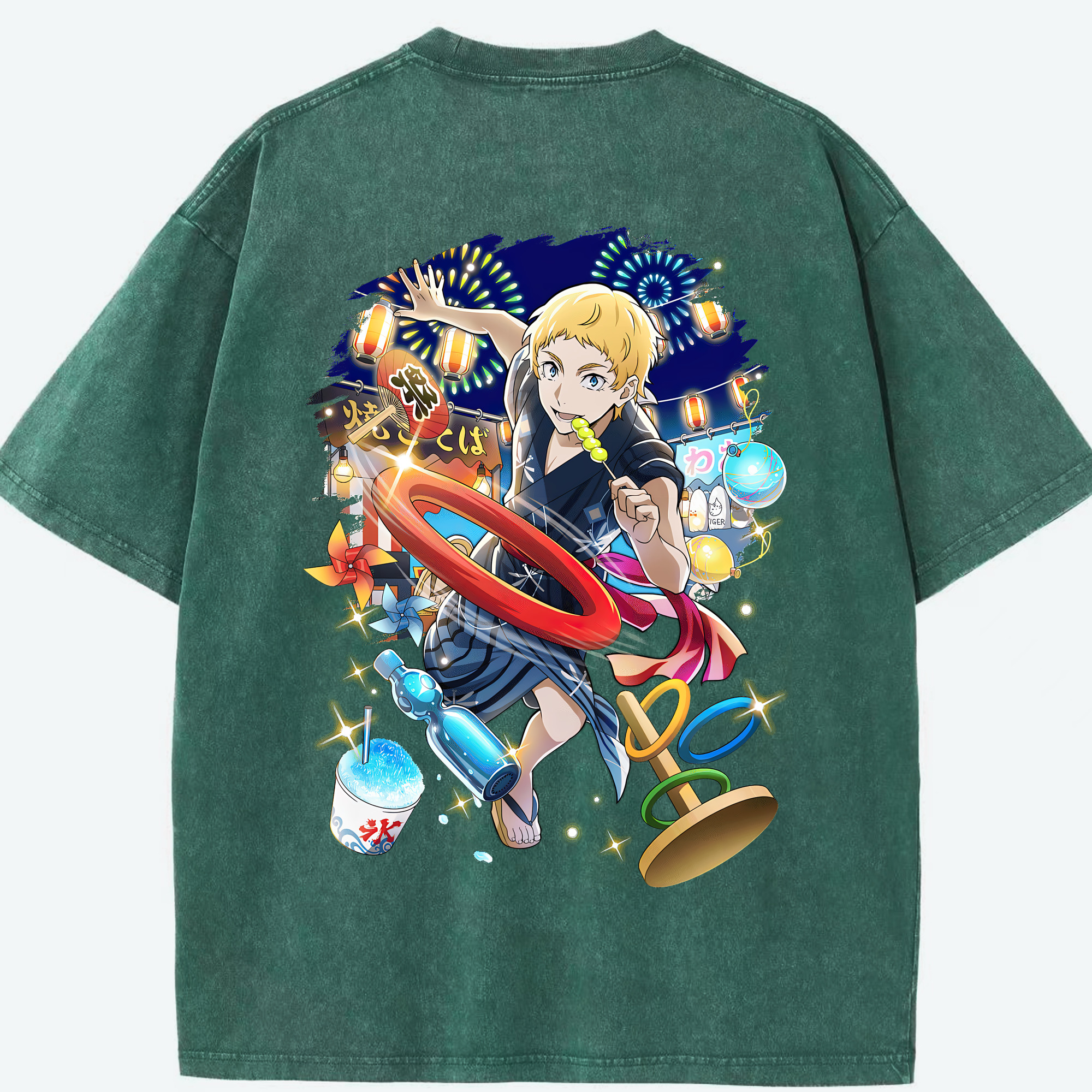 （画像用） 文豪ストレイドッグス Bungo Stray Dogs 綿100% ヴィンテージ風 半袖Tシャツ（背面プリント）